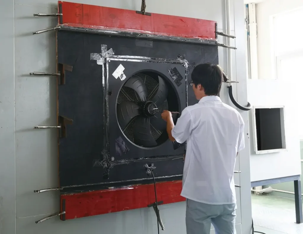 sanmu factory fan inspection